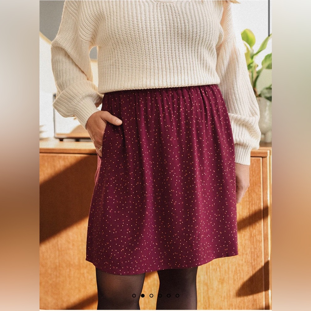 Burgundy Eva mini skirt